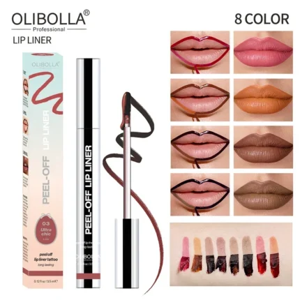 Peel Off High Pigmented Lip Liner Tattoo Moisturizing Lipliner Long Lasting Lip Stain Pencil Waterproof Transfer-Proof Lipstick