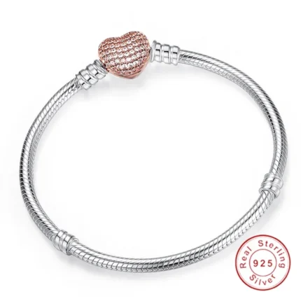 Hot Selling High Quality Authentic 925 Sterling Silver Snake Chain Bracelets Brand Charm Pandor bracelet For Women Jewelry - Image 9