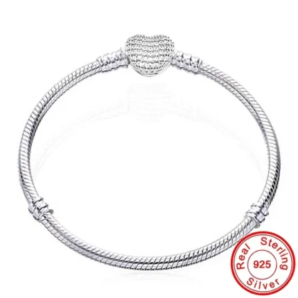 Hot Selling High Quality Authentic 925 Sterling Silver Snake Chain Bracelets Brand Charm Pandor bracelet For Women Jewelry - Image 11