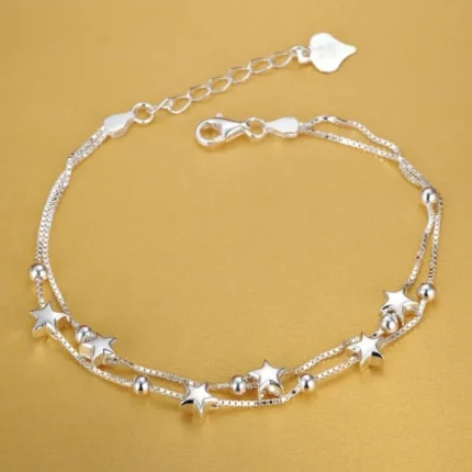 Noble 925 Sterling Silver Square Solid Chain Bracelet For Women Men Charm Party Gift Wedding Fashion Jewelry - Image 28