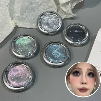 Smoky Pearl Glitter Eyeshadow Green Black Purple Shimmer Silkworm Highlight Creamy Monochrome Eye Shadow Matte Palette Makeup - Image 31