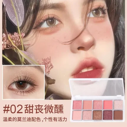 10 color eyeshadow ten candy color eyeshadow palette eyeshadow set pearl matte long lasting - Image 7