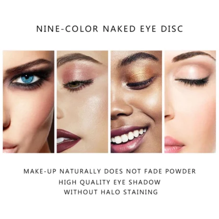 9-Color Eyeshadow Palette with Fine Glitter, Shimmer, Matte, Milk Tea Shades; Mini, Daily Use, Student-Friendly Makeup - Image 18