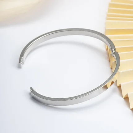 2024 Luxury Colorful Orange Enamel Bangles Bracelets for Women Party Gift Fashion Bangles Original Stainless Steel Jewelry - Image 11