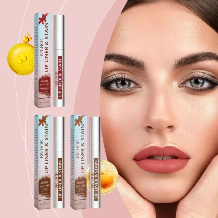 Peel off Lip Liner Lip Gloss Long Lasting Matte Waterproof Lipstick for Lips Non Stick Castor Oil for Moisturizing Lips Makeup - Image 3