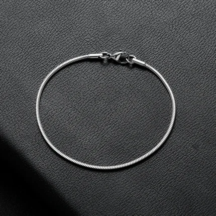 New Arrival Width 2MM 316L Stainless Steel Square Snake Chain Bracelet Fashion Party Gifts Jewelry for Men and Women 18/20CM - Image 3