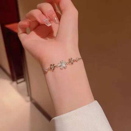 5Pcs Set Gold/Silver Color Fashion Charm Bracelet Women Retro Glossy Geometric Metal Twist Chain Bangles Bracelet Set Jewelry - Image 71