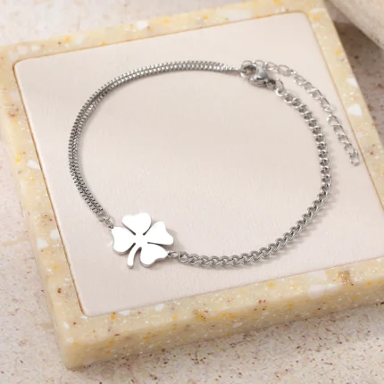 Stainless Steel Bracelets Classic Lucky Clovers Pendant Hip Hop Bracelet For Women Jewelry Non-fading High-quality Everyday Wear - Image 15