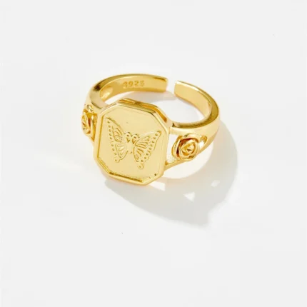 DPLAOPA 925 Sterling Silver Gold Coated Silver Snake Ring Resizable Adjutable Women Party Jewelry Open Bangle Circle Jewels - Image 7