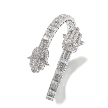 Uwin Hand Bracelet Prong Setting Bling Cubic Zirconia Baguette Cz Cuff Bangle Luxury Gift For Women Hip Hop Jewelry - Image 13