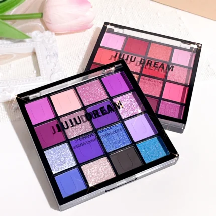 16 Colors Eyeshadow Palette, Koi Mermaid Palette, Wizard of Oz, Pearlescent Matte, Fine Glitter, Macaron Eyeshadow - Image 22