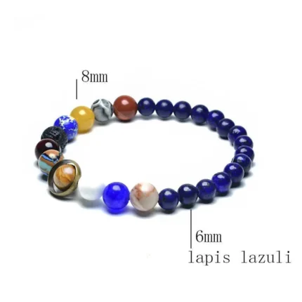Women Men Natural Stone 10 Planets Braclet Noter Universe Solar System Bracelet Best Friends Gift For Him/Her Yoga Bileklik - Image 7