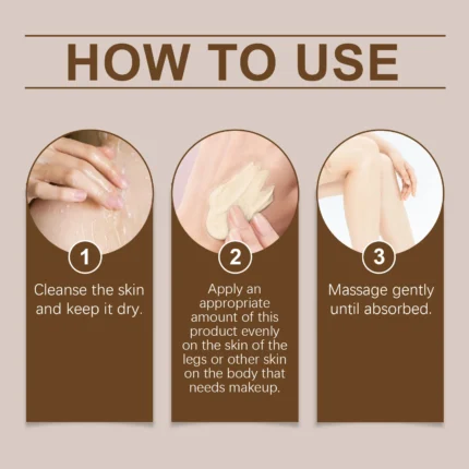 Leg Makeup Cream Concealer Long Lasting Waterproof Anti Transfer Even Skin Tone Glow Enhancer Wheat Tan Brown Foundation Lotion - Image 18