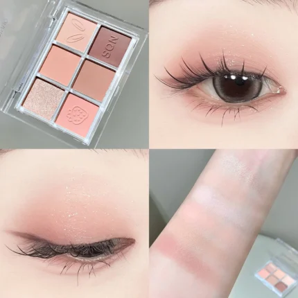SHAQINUO Six-Color Eyeshadow Palette Matte Earth Colors Brightening Silkworm Pearl Beginner Eyeshadow Comprehensive Palette - Image 8
