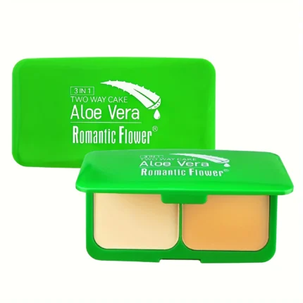 3-in-1 Double-Layer Aloe Vera Matte Powder Foundation Waterproof Sweatproof Long-Lasting Oil Control for Summer Makeup Set - Image 15