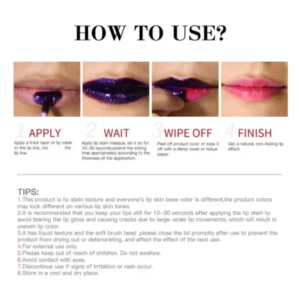 Rapid Film-forming Peel-Off Lip Stain Tattoo Lipstick Waterproof Long Lasting Matte Lip Tint Contour Tear-off Lip Gloss Cosmetic - Image 26
