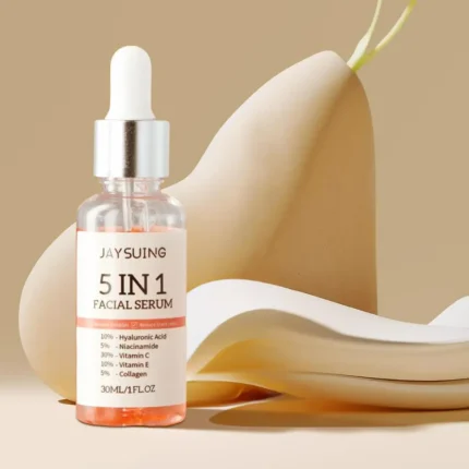 5 In 1 Facial Serum Fade Fine Lines Firming Skin Shrink Pores Moisturizing Brightning Vitamin C Hyaluronic Acid Face Serum 30ml - Image 15