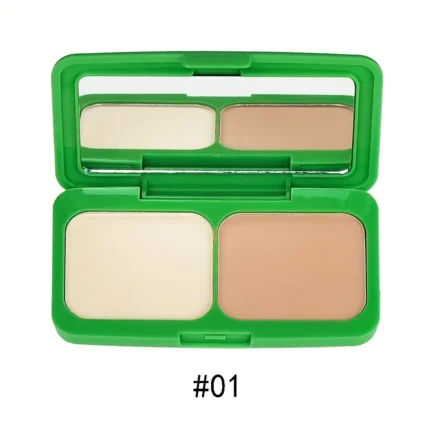 3-in-1 Double-Layer Aloe Vera Matte Powder Foundation Waterproof Sweatproof Long-Lasting Oil Control for Summer Makeup Set - Image 17