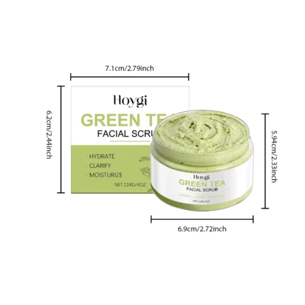 Green Tea Facial Scrub Deep Pore Cleansing Hydrating Blackhead Removal Dead Skin Gentle Exfoliating Scrub Skin Renewal Skin Care - Image 6