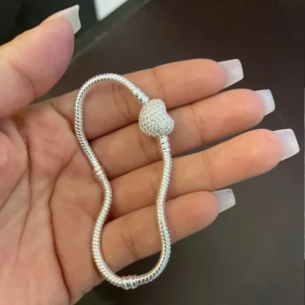 Hot Selling High Quality Authentic 925 Sterling Silver Snake Chain Bracelets Brand Charm Pandor bracelet For Women Jewelry - Image 2