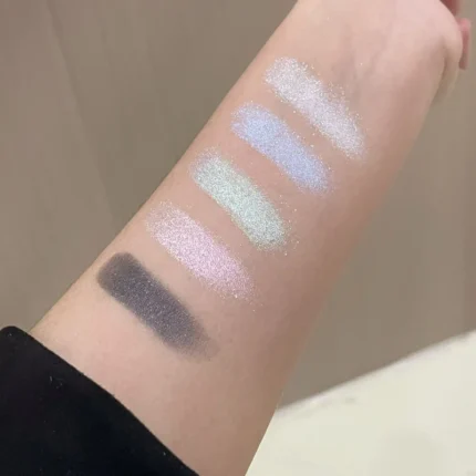 Smoky Pearl Glitter Eyeshadow Green Black Purple Shimmer Silkworm Highlight Creamy Monochrome Eye Shadow Matte Palette Makeup - Image 34