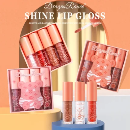 4 PCS Lip Ink Oil Set Hydrating Lip Gloss Pack Kit Moisturizer Waterproof Lip Tint Korean Makeup For Women Cosmetics (Copy) - Image 3