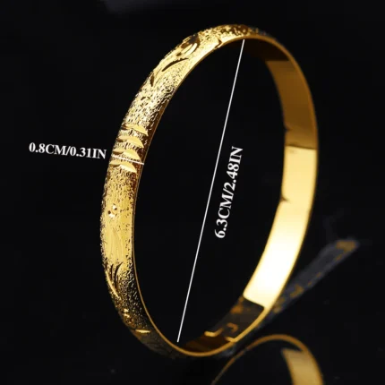 Goldlen Middle East 6-piece Ethiopian Girl Copper Bracelets Dubai Women's Fashion Jewelry Ethiopian Bride Wedding Gift - Image 3