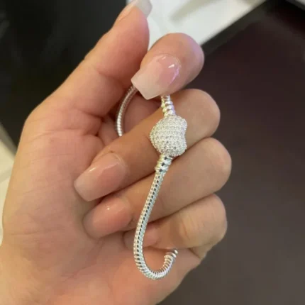 Hot Selling High Quality Authentic 925 Sterling Silver Snake Chain Bracelets Brand Charm Pandor bracelet For Women Jewelry - Image 3