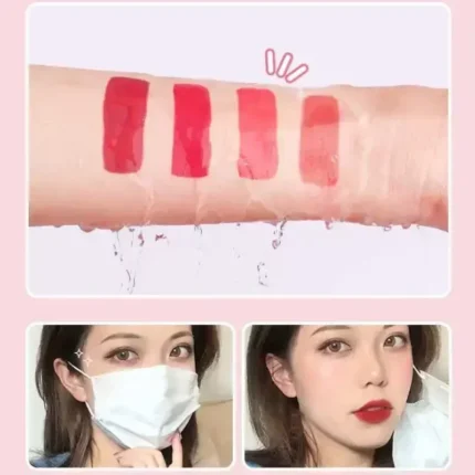 Water Mirror Lip Gloss 4 Color Moisturizing Lip Glaze Long Lasting Lip Ink Face Lip Dual Purpose Liquid Lipstick Cosmetic Makeup - Image 5
