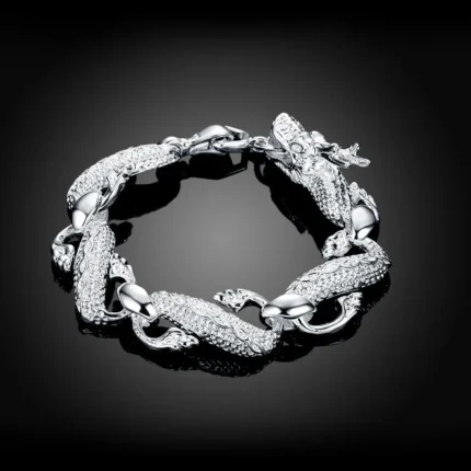 Noble 925 Sterling Silver Square Solid Chain Bracelet For Women Men Charm Party Gift Wedding Fashion Jewelry - Image 26