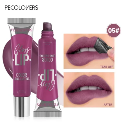 Lasting Matte Lip Gloss-Peel-off Tattoos，Long-Lasting Waterproof Lipstick, Berry & Mixed Shades - Image 10