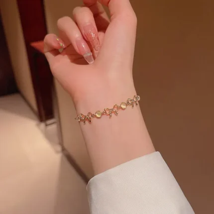 5Pcs Set Gold/Silver Color Fashion Charm Bracelet Women Retro Glossy Geometric Metal Twist Chain Bangles Bracelet Set Jewelry - Image 85