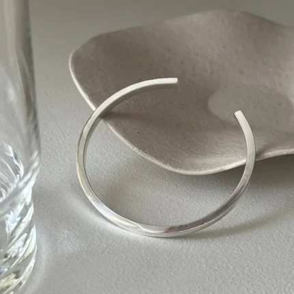 100% Solid 925 Sterling Silver Bracelet for Women Men Vintage Handmade Shinning Heart Bracelets Birthday Christmas Gift - Image 19