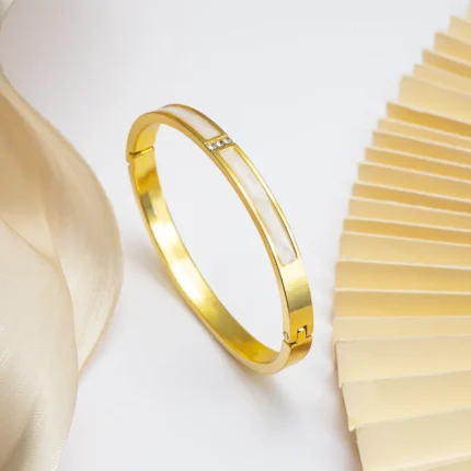 2024 Luxury Colorful Orange Enamel Bangles Bracelets for Women Party Gift Fashion Bangles Original Stainless Steel Jewelry - Image 14