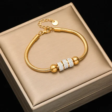 EILIECK 316L Stainless Steel Twisted Bracelet Bangles For Women Trendy 18K Gold Plated Wrist Chain Waterproof Jewelry Gift Party - Image 15