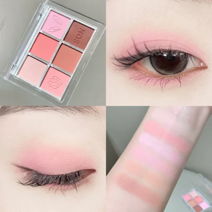 SHAQINUO Six-Color Eyeshadow Palette Matte Earth Colors Brightening Silkworm Pearl Beginner Eyeshadow Comprehensive Palette - Image 7