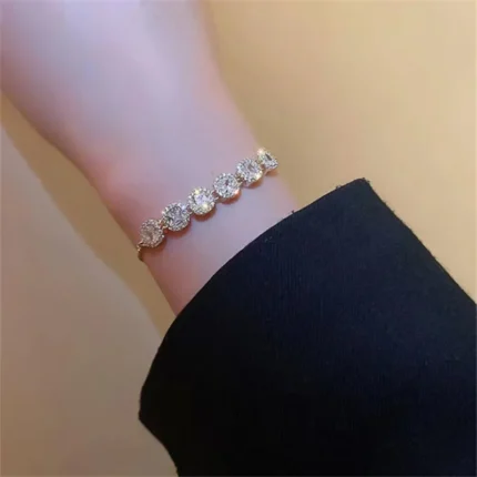 5Pcs Set Gold/Silver Color Fashion Charm Bracelet Women Retro Glossy Geometric Metal Twist Chain Bangles Bracelet Set Jewelry - Image 67