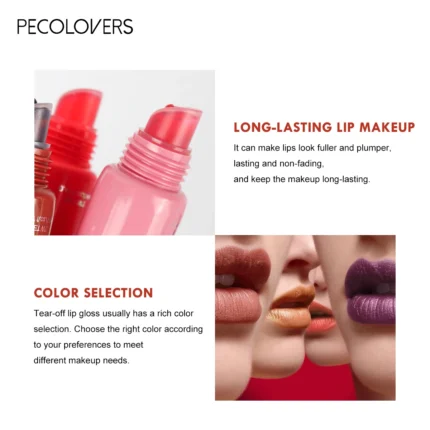 6 Colors Matte Peel Off Liquid Lipstick Long Lasting Waterproof Lip Gloss Mask Moisturizer Tear Pull Lip Lint Cosmetic Makeup - Image 5