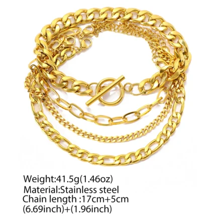 Stainless Steel Bracelet Set High-end Atmosphere Multi Bracelet Set Fashion Bracelet For Women Jewelry Gifts with a Difference - Image 17