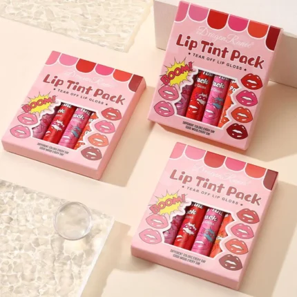 6PC/set Peel Off Liquid Lipstick 6 Colors Waterproof Lasting Matte Pink Lip Gloss Moisturizer Red Lip Tinted Makeup - Image 9