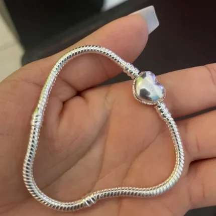 Hot Selling High Quality Authentic 925 Sterling Silver Snake Chain Bracelets Brand Charm Pandor bracelet For Women Jewelry - Image 4