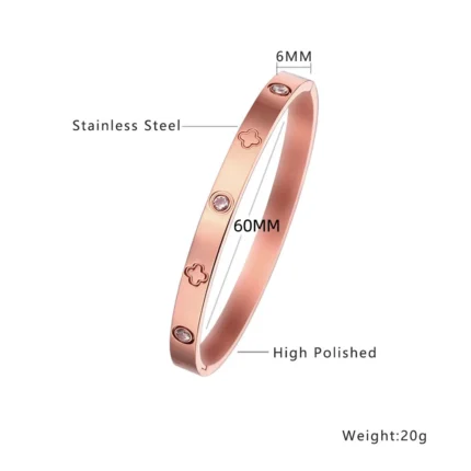Htpwe Stainless Steel Zirconium Embossed Bracelet Set For Women 18k Gold Plated Couple Holiday Gift Bracelet Party Daily Jewelry - Image 14