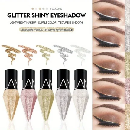 Pearlescent Diamond Liquid Eyeliner Shimmer Waterproof Long Lasting Glitter Silver Color Easy to Wear Eye Pencil Korean Makeup - Image 4