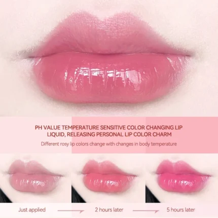OMGA Color-Changing Lip Balm Jelly Lipstick Moisturizing Waterproof Hydrating Temperature-Sensitive Peach Flavor,Smooth Lips - Image 4