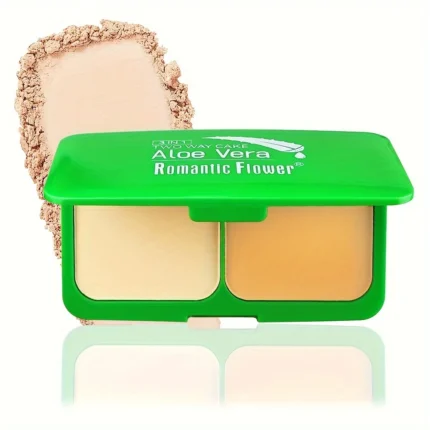 3-in-1 Double-Layer Aloe Vera Matte Powder Foundation Waterproof Sweatproof Long-Lasting Oil Control for Summer Makeup Set - Image 10