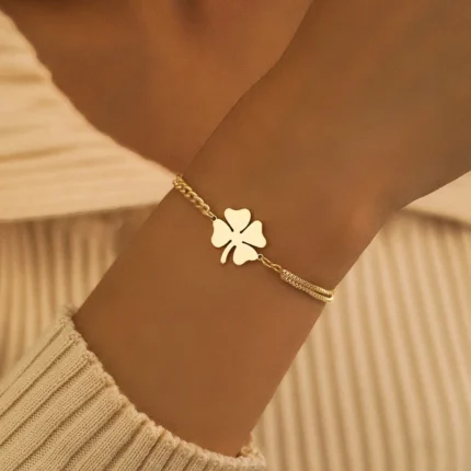 Stainless Steel Bracelets Classic Lucky Clovers Pendant Hip Hop Bracelet For Women Jewelry Non-fading High-quality Everyday Wear - Image 25