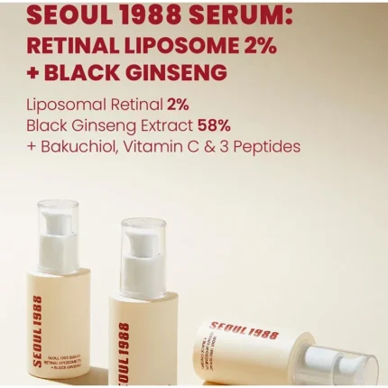 Korean 1988 Retinol Face Care Serum,Black Ginseng Niacinamide Vitamin C Moisturizing Firming Ampoule,Anti Aging Wrinkle Skincare - Image 31