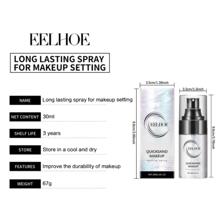 EELHOE Makeup Fixer Spray Waterproof Oil Control Non-sticky Glow Skin Hydration Quick Drying Setting Spray for Makeup Products - Image 13
