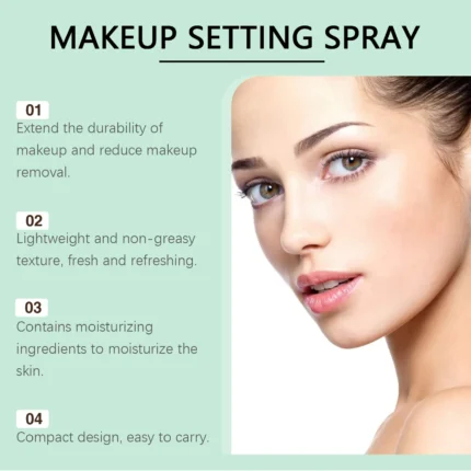 EELHOE Makeup Fixer Spray Waterproof Sweatproof Oil Control Matte Primer Non-sticky Hydrating Nicotinamide Setting Spray 100ml - Image 5