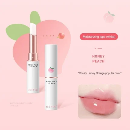 HEYXI Peach Lip Balm Change Lipstick Long-lasting Moisturizing Lip Care 2g - Image 4